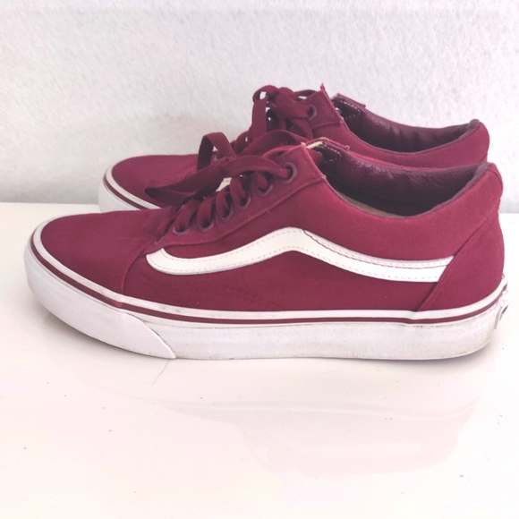 VANS Premium Burgundy Size 6.5 Men Women's 8 In Very Good Condition - Picture 5 of 7